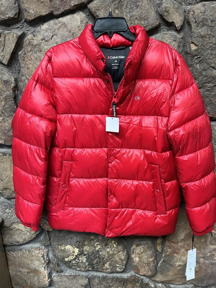 CALVIN KLEIN Puffer Jacket Insulated Coat Mens Sz M RED NWT CALVIN KLEIN Puffer Jacket Insulated Coat Mens Sz M RED NWT
