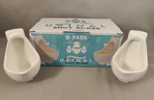 Fairly Odd Novelties Urinal Shot Glasses Set of 2 - 1.5oz. Ceramic Toilets