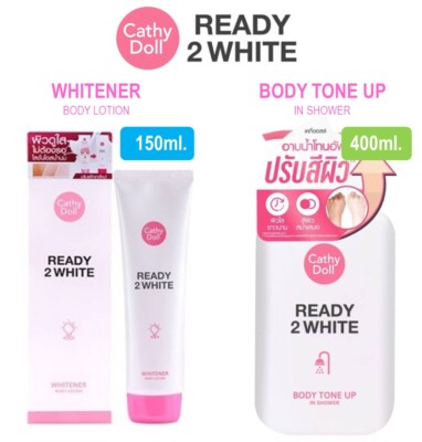 Cathy Doll Ready 2W Body Lotion 150ml / Body Tone Up in Shower Cream 400ml.