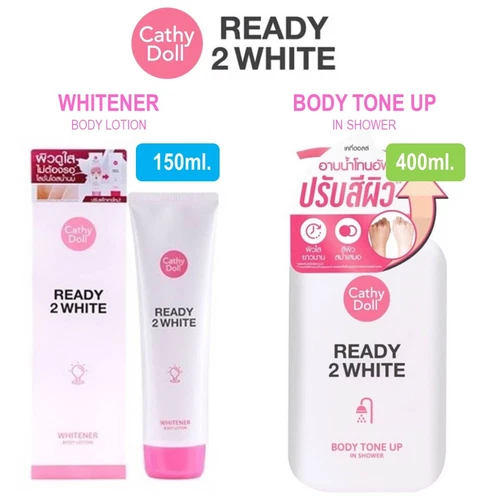 Cathy Doll Ready 2W Body Lotion 150ml / Body Tone Up in Shower Cream 400ml.