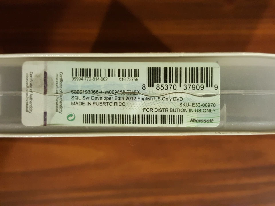 NEW SEALED Microsoft SQL Server 2012 Developer RETAIL - Image 2 of 3