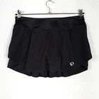 Pearl Izumi Skirt Womens Sz Medium Black Cycling Lined Pleated Back Zip Pocket