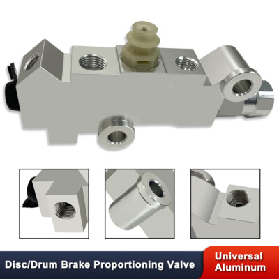 For GM Chevy Ford 172-1353 Disc/Drum Brake Proportioning Valve Silver Aluminum