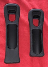 Lot of 2 Nintendo Wii Silicone Black Skin Cover Case Remote Controller OEM