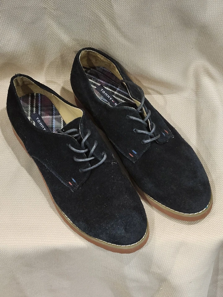 Tommy Hilfiger Mujer Honey Bee Negro Oxford Gamuza Zapatos Negros Como Nuevos Talla 6.5 M Foto 2 de 4