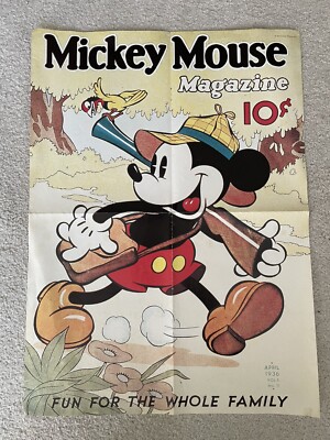 Mickey Mouse Magazine Poster 10c Fun For The Whole Family | eBay UK