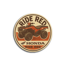 Honda Atv Sticker 3.5 Inch Retro Vinyl Decal All-terrain Vehicle Deep Woods Ride
