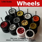 5 spoke Real Riders Classic Wheels and Tires Set for 1/64 Scale for Hot Wheels