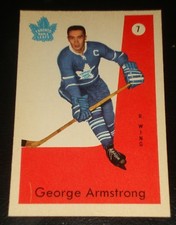 GEORGE ARMSTRONG 1959 Parkhurst #7 Toronto Maple Leafs, Hockey Card, CAPTAIN