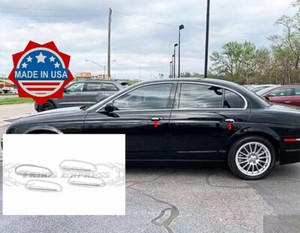 fit20002008 Jaguar S Type Door Handle Cover Accent Sticker Stainless 4 G2U