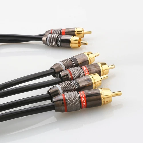 2RCA Male to 4 RCA Male Dual Y Speaker Adapter Wire Stereo HiFi Video Audio Wire - Picture 7 of 9