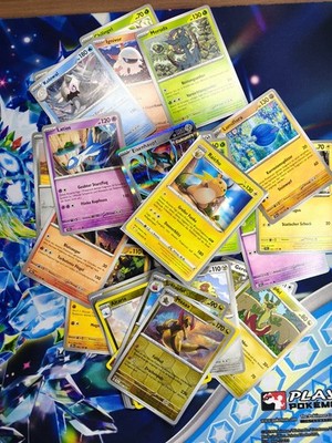100 Pokémon Karten (2022 2026) mit 20 Reverse & 5+ Holos   kein Dopplung Bulk