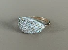 Signed UNCAS 10K GOLD FILLED STERLING Vintage Ring Size 7.75 Crystal Dome 006