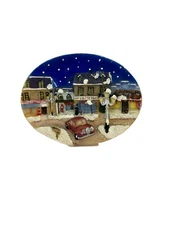 Cornerstone Creations 3D Christmas Display Plate Village Scenes