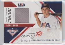 2020 USA Baseball Stars & Stripes Signatures Patrick Bailey (Red Ink) Auto 0b0