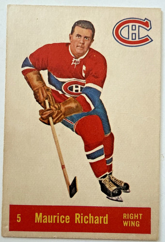 Maurice Richard #5 1957 Parkhurst card