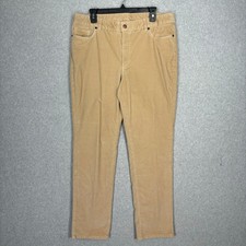 LL Bean Corduroy Pant Size 16 Tan Favorite Fit Stretch Academia Neutral Heritage