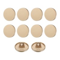 10 StüCk MetallknöPfe Zum NäHen,Rund,Flach,12Mm,Legierungsknopf,Mattgold