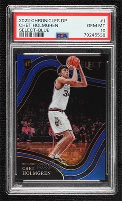 2022 Chronicles Draft Picks Select Blue Prizm 61/99 Chet Holmgren Rookie RC 0dz3