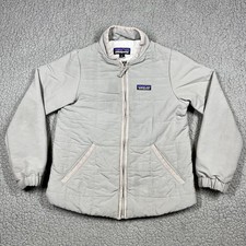 Patagonia Kids Nano Puff Insulated Jacket Gray Size Medium 10 Full Zip Quilted
