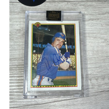 Topps 1990 Bowman Howard Johnson New York Mets Baseball Auto Serial #133 /48