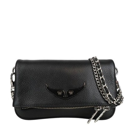 Zadig & Voltaire Damen Tasche Umhängetasche Schwarz Leder Ledertasche Crossbody
