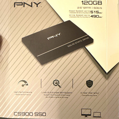PNY CS900 120GB 2.5in SATA III 6Gb/s Internal SSD Black SSD7CS900-120-RB