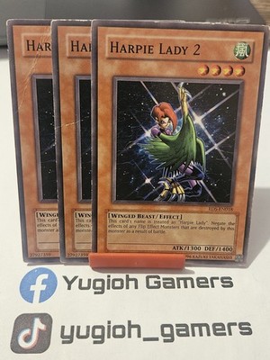 Yu-Gi-Oh Harpie Lady 2 X3 RDS Unlimited Common Heavy  Played 