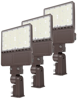 3PACK LED Parking Lot Light 150W 5000K Shoebox Light with Dusk to Dawn Photocell