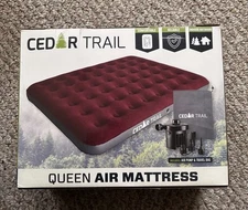 Cedar Trail Queen Sized Air Matress with Air Pump and Travel Bag