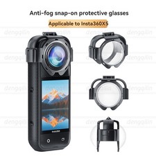 Protective Lens Cover For Insta360 X5 Optical Tempered Glass Snap-on Lens Cap