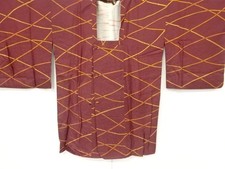 7198704: JAPANESE KIMONO / VINTAGE MICHIYUKI COAT / SILK / BAMBOO