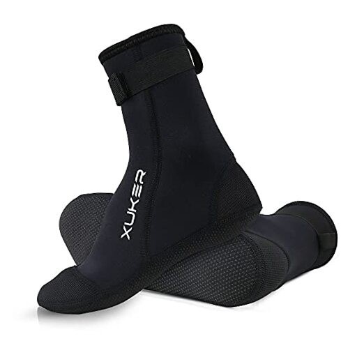  Neoprene Water Socks 3mm, Sand Proof Beach 3X-Large Black 01-high Cut