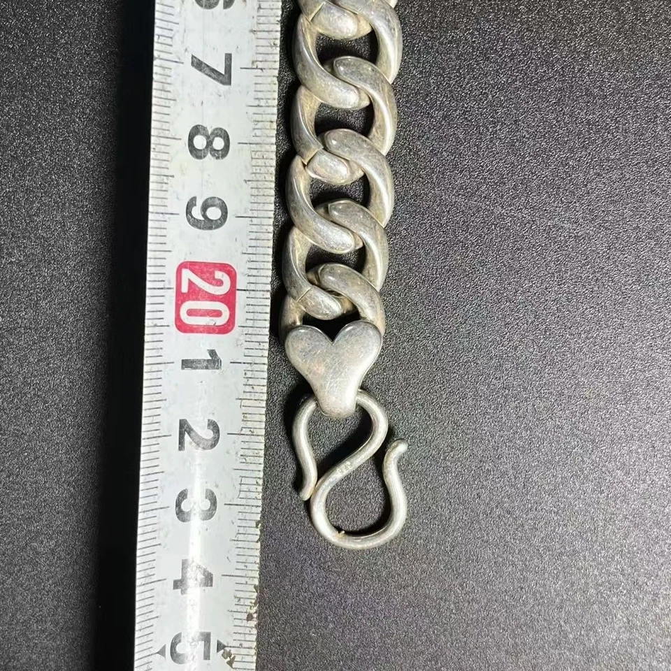 Chinese white copper silver plated bracelet, men's lucky bracelet Foto 4 de 4