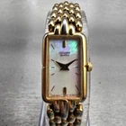 Citizen Watch Women 13mm MOP Dial Gold Tone Rectangle 5421-S36505 New Battery