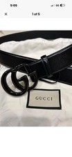 Gucci Belt Marmont Black Leather, Shinny Buckle, 105 cm - 36/38 waist