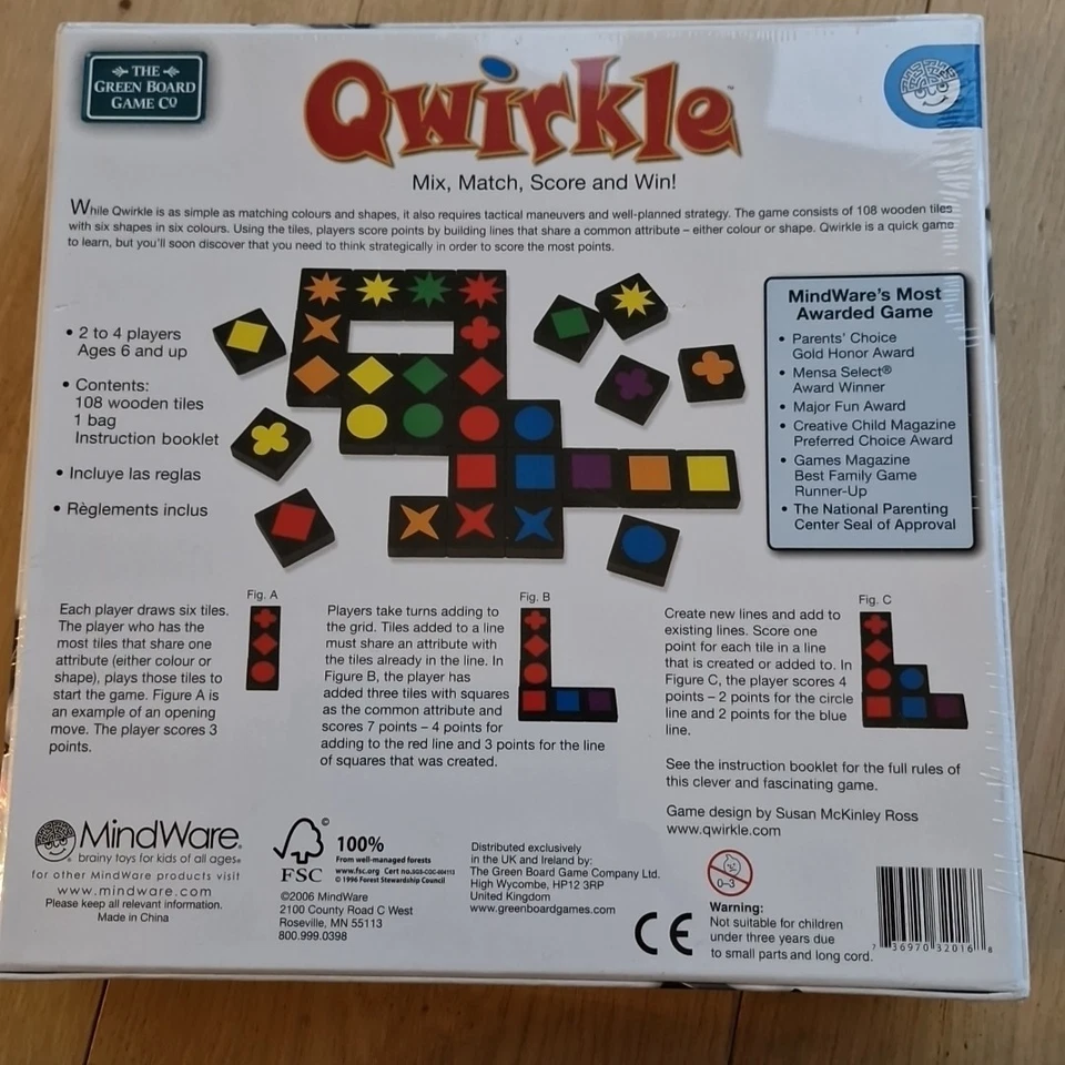 Qwirkle Board Game Mindware 2006 Brand New & Sealed - Image 3 of 4
