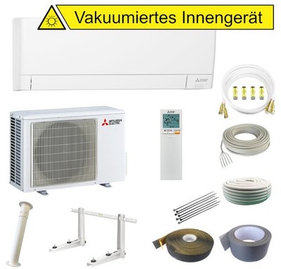Klimaanlage Split Mitsubishi MSZ-AY25VGK 2,5 kW WiFi mit Quick Connect Set