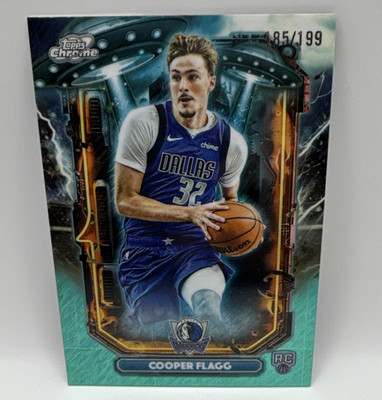 Topps Cosmic Chrome ET-11 Cooper Flagg RC Aqua Equinox /199 Mavericks