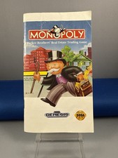 Monopoly SEGA Genesis Instruction Manual Only