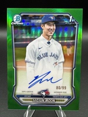 Bowman 2026 1st Auto Seojun Moon True Green Auto /99 Blue Jays CPA-MS