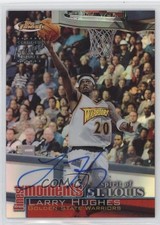 2000-01 Topps Finest Finest Moments Refractor Auto Larry Hughes #FM-LH Auto e1e