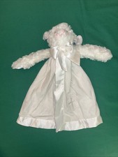 Bearington Baby Lamb Plush/satin Security Blanket Blessed Cross Lovely