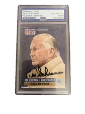 PSA/DNA 1991 Pro Set Tex Schramm #30 Certified Authentic Auto Rookie RC HOF