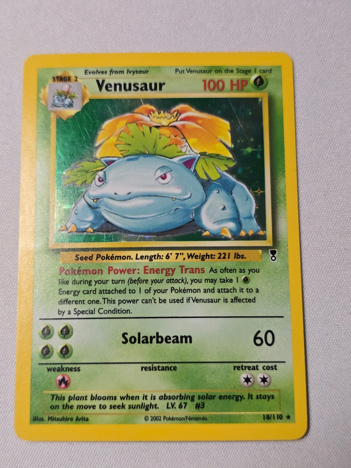 Venusaur - Holo Rare from LC #018/110 - in LP Condition