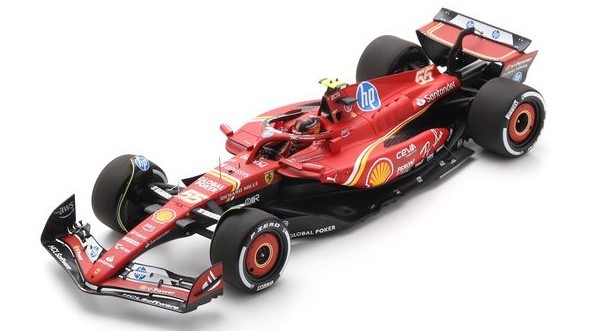 Looksmart 1/18 Ferrari Sf 24 Austin Gp 2024 Sainz Statisches Modell Diecast-image