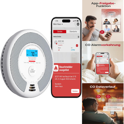 WLAN Rauch CO Melder SC07-WX 1 Stück