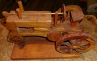 15"L x 7.25"W x 8.5"T handmade wood john deere tractor was displayed new — photo 2