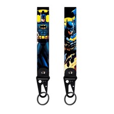 Batman Superhero Comic Book Movie Bat Lanyard Wrist Strap Hook Key Tag Keychain