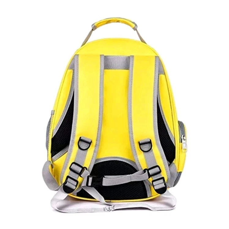Mochila transportadora amarela para cães e gatos bolha transparente cápsula espacial bolsa de viagem traseira - Imagem 4 de 4